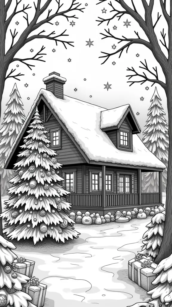 christmas adult coloring book pages